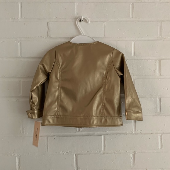 Juicy Couture Faux Leather Metallic Gold Jacket - Picture 7 of 7